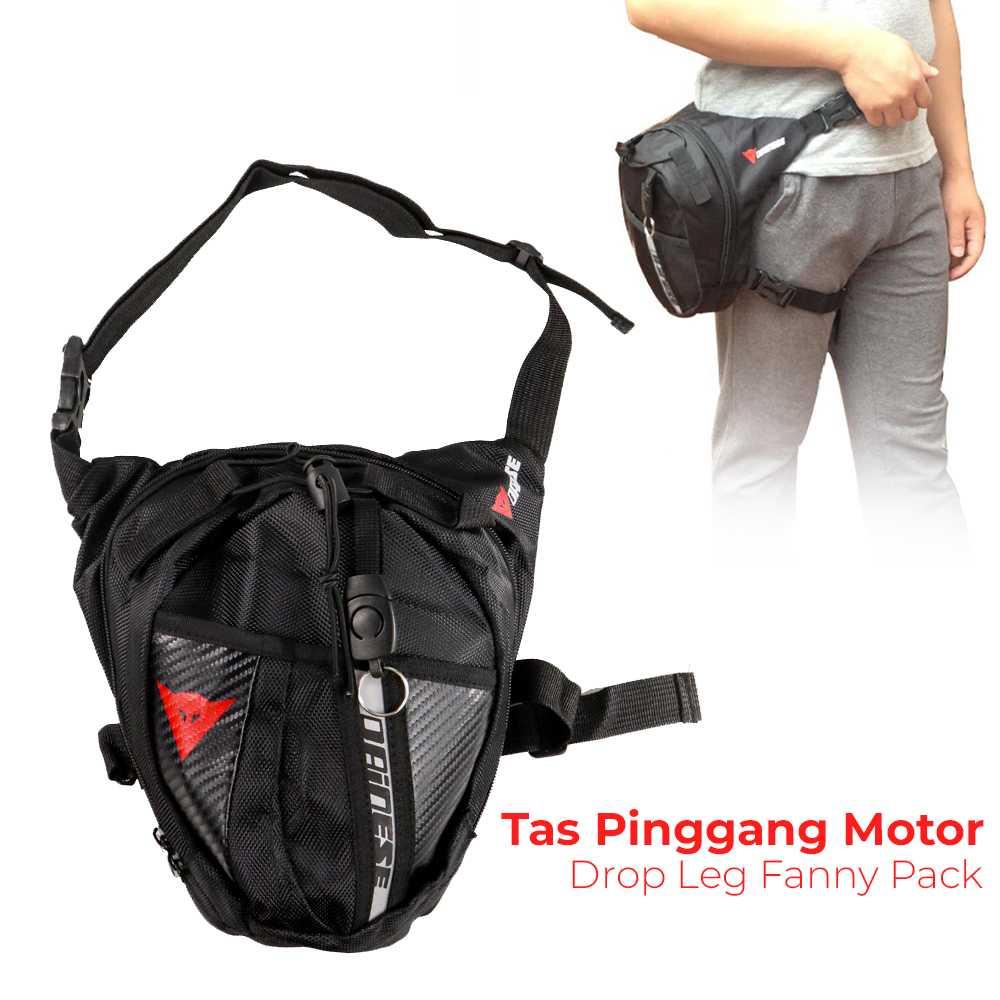 Dainese Tas Pinggang Motor Drop Leg Fanny Pack - Praktis Saat Berkendara, Muat Banyak Barang - Stylish