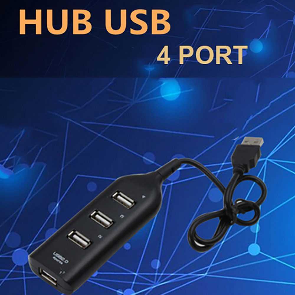 Portable USB Hub 2.0 4 Port 480Mbps - HB304, Hub USB Ergonomis untuk Koneksi Lebih Mudah - Hemat Tempat