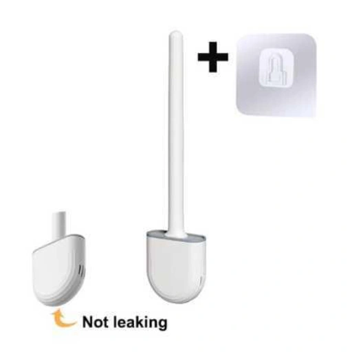 Image of LJSHU Sikat Toilet TPR Silicone Bathroom Brush - Kebersihan Maksimal, Desain Lentur IH