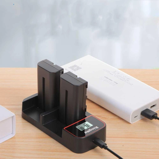 Image of KingMa Charger Baterai 2 Slot for Sony NP-F970 F750 F550 FM500H FM50 - BM058-F550, Dual Slot, Proteksi Baterai - Nyaman dan Aman IH