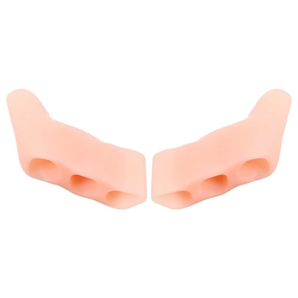 Sumifun Pemisah Jari Kaki Bunion Three Hole - Meringankan Nyeri & Meningkatkan Keseimbangan, Pink