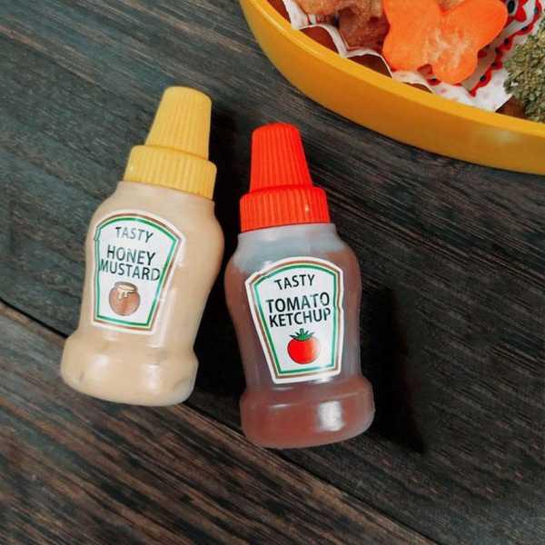 JUNMIAO Botol Saus Mini Tomato Ketchup Bottle 25ml 2 PCS - Estetik, Praktis, dan Berkualitas