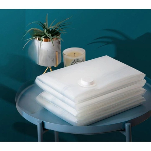 Image of TaffPACK Kantong Plastik Vakum Pakaian - Hemat Ruang, Kuat, Mudah Digunakan, Jaga Kebersihan, PA & PE, 50x70 cm IH