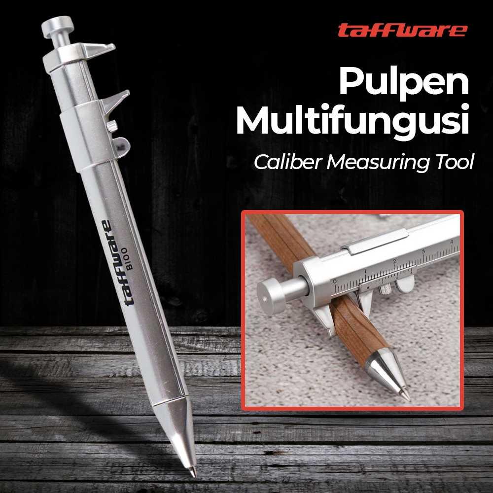 Taffware Pena Pulpen Ballpoint Pen dengan Penggaris - Multifungsi dan Praktis, Cocok untuk Aktivitas Sehari-hari