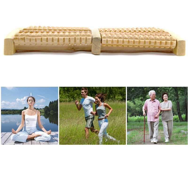 Slimes Pijat Kaki Wooden Foot Roller Massager - Meredakan Pegal dan Stres, Desain Roller Kaki