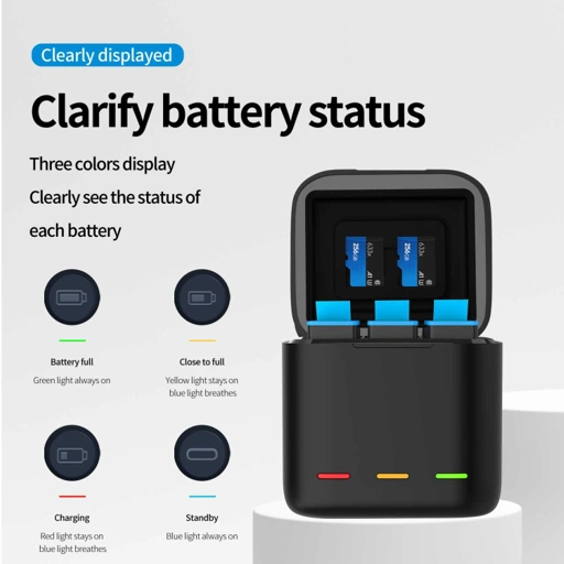 Image of TELESIN Charger Baterai 3 Slot - Pengisian Praktis, Hemat Waktu | GP-BCG-901 IH