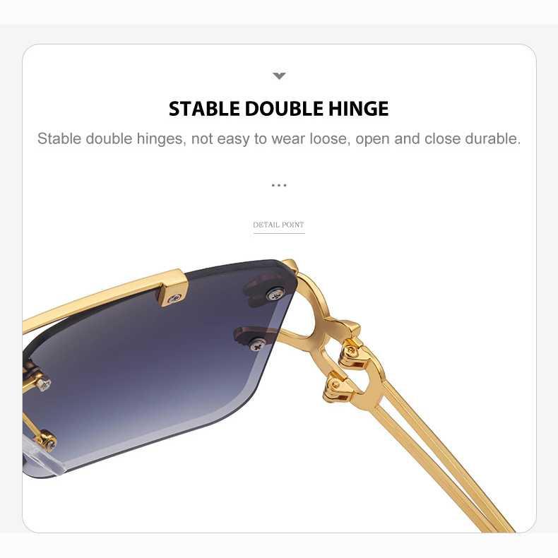 ZUIDID Sunglasses Retro Rimless Leopard Design - UV Protection, Comfort, Style