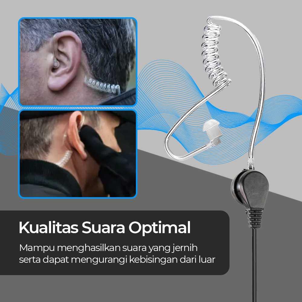 Taffware Headset HT FBI Style Air Duct - Suara Jernih, Desain Discreet