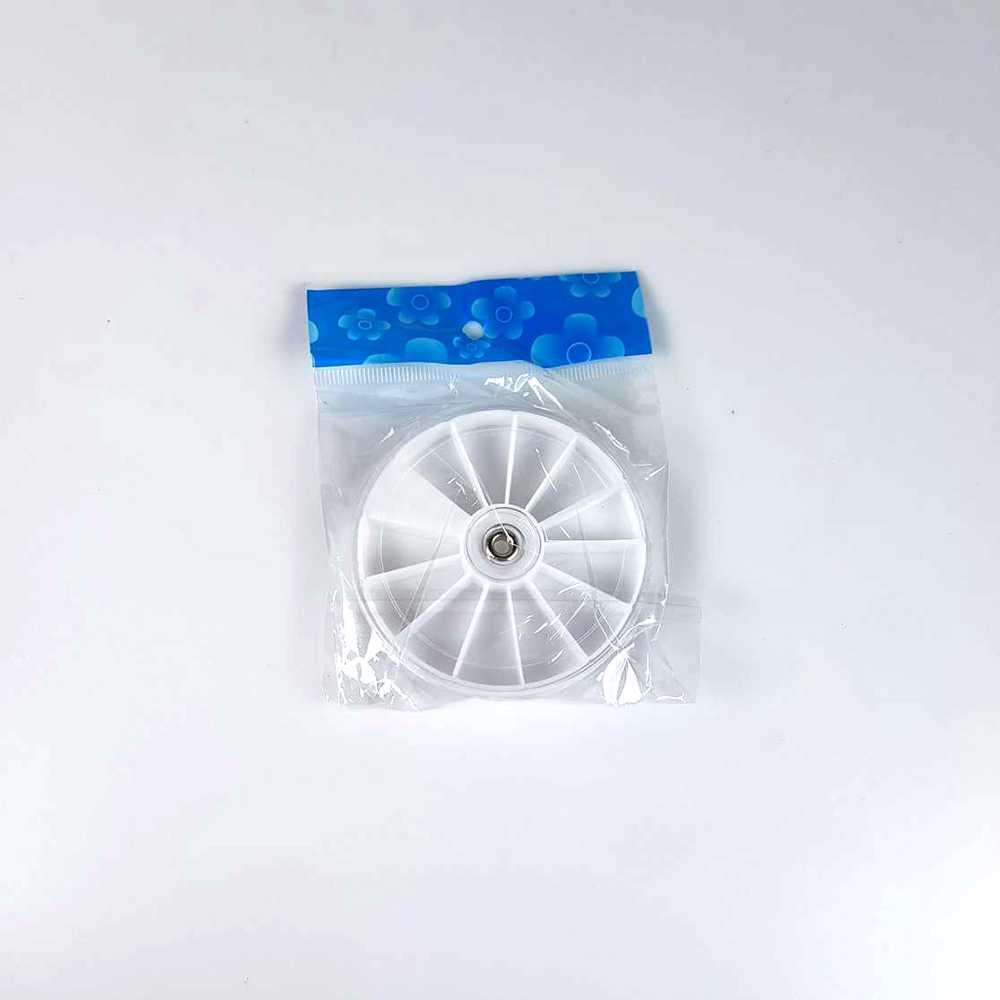 Storage Box Wadah Plastik Bulat 12 Slot - Organisasi Perhiasan Mudah, Rapi, dan Awet