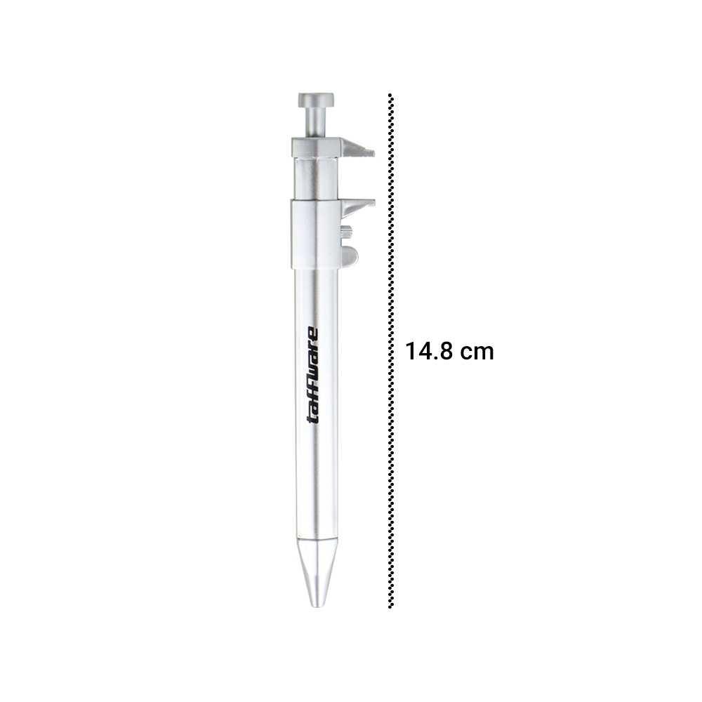 Taffware Pena Pulpen Ballpoint Pen dengan Penggaris - Multifungsi dan Praktis, Cocok untuk Aktivitas Sehari-hari