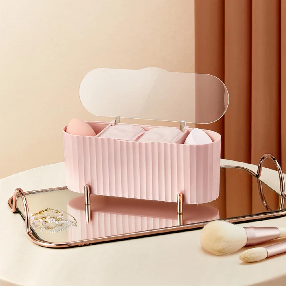 YSJJHOME Tempat Kapas Multifungsi - Penyimpanan Make Up Praktis, Bebas Debu, Elegan
