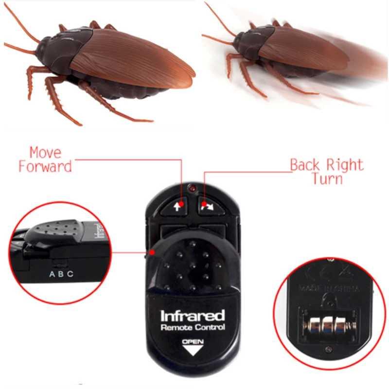 ZF Giant Roach Mainan Prank Kecoa Remot Kontrol - Kejutan Lucu, Serupa Kecoa Coklat
