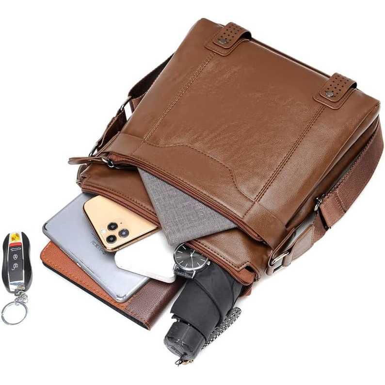 Rhodey Tas Selempang Pria Messenger Bag dengan Dompet - Elegan dan Berkelas, Tampil Maksimal
