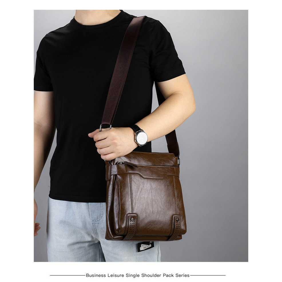 Rhodey Tas Selempang Pria Messenger Bag dengan Dompet - Elegan dan Berkelas, Tampil Maksimal