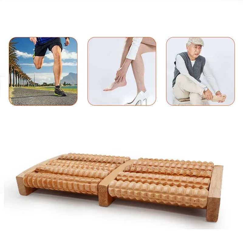 Slimes Pijat Kaki Wooden Foot Roller Massager - Meredakan Pegal dan Stres, Desain Roller Kaki