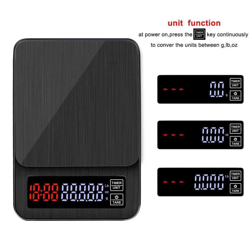 Taffware Timbangan Kopi Digital Timer - Presisi Mengukur Dengan Lebih Mudah, TSC3/5/10