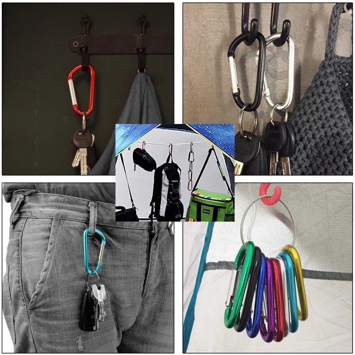Karabiner Aluminium Alloy Gourd Shape - Kuat Menahan Beban, Bahan Berkualitas, Desain Praktis - Ideal untuk Aktivitas Sehari-hari