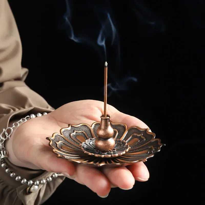 TaffHOME Tempat Dupa Lotus Zinc Alloy - Estetik dan Aman, Mempercantik Ruangan
