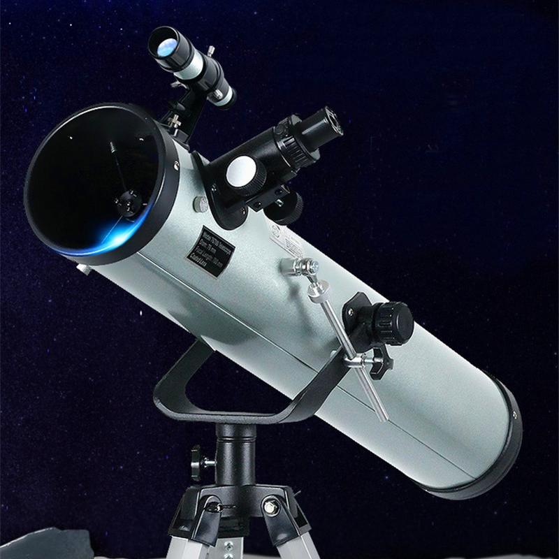 Eyebre Teropong Bintang Astronomical Telescope Reflector 700/76mm F70076, Observasi Bintang dan Planet dengan Lebih Jelas Penjernih Gambar, Stabil dan
