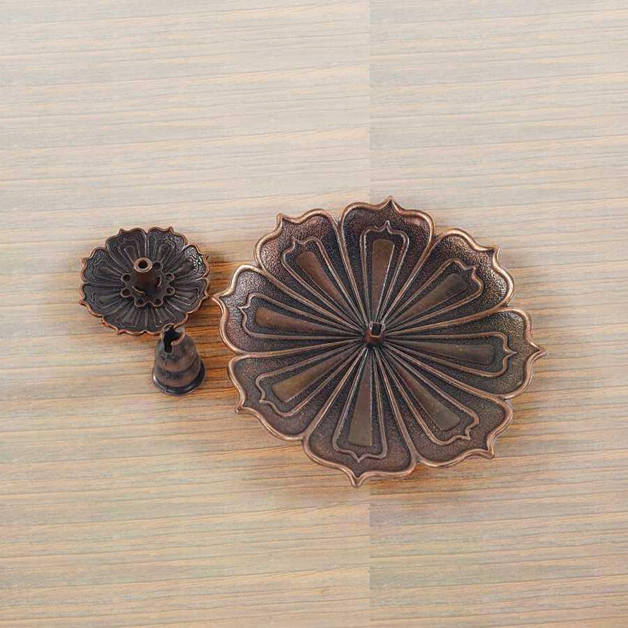 TaffHOME Tempat Dupa Lotus Zinc Alloy - Estetik dan Aman, Mempercantik Ruangan