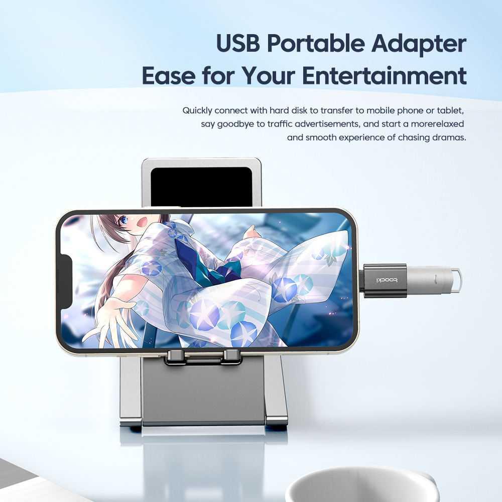 Toocki OTG USB Micro to Type C 2.0 Adapter Converter - Koneksi Mudah dan Cepat, Transfer Data Lancar