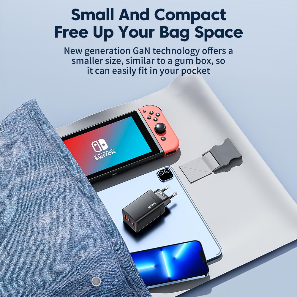 Toocki Kepala Charger USB Fast Charging Multi Port PD QC 3.0 GaN 67W - Hemat Waktu, Efisien Energi
