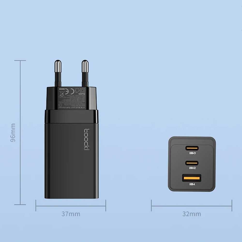 Toocki Kepala Charger USB Fast Charging Multi Port PD QC 3.0 GaN 67W - Hemat Waktu, Efisien Energi