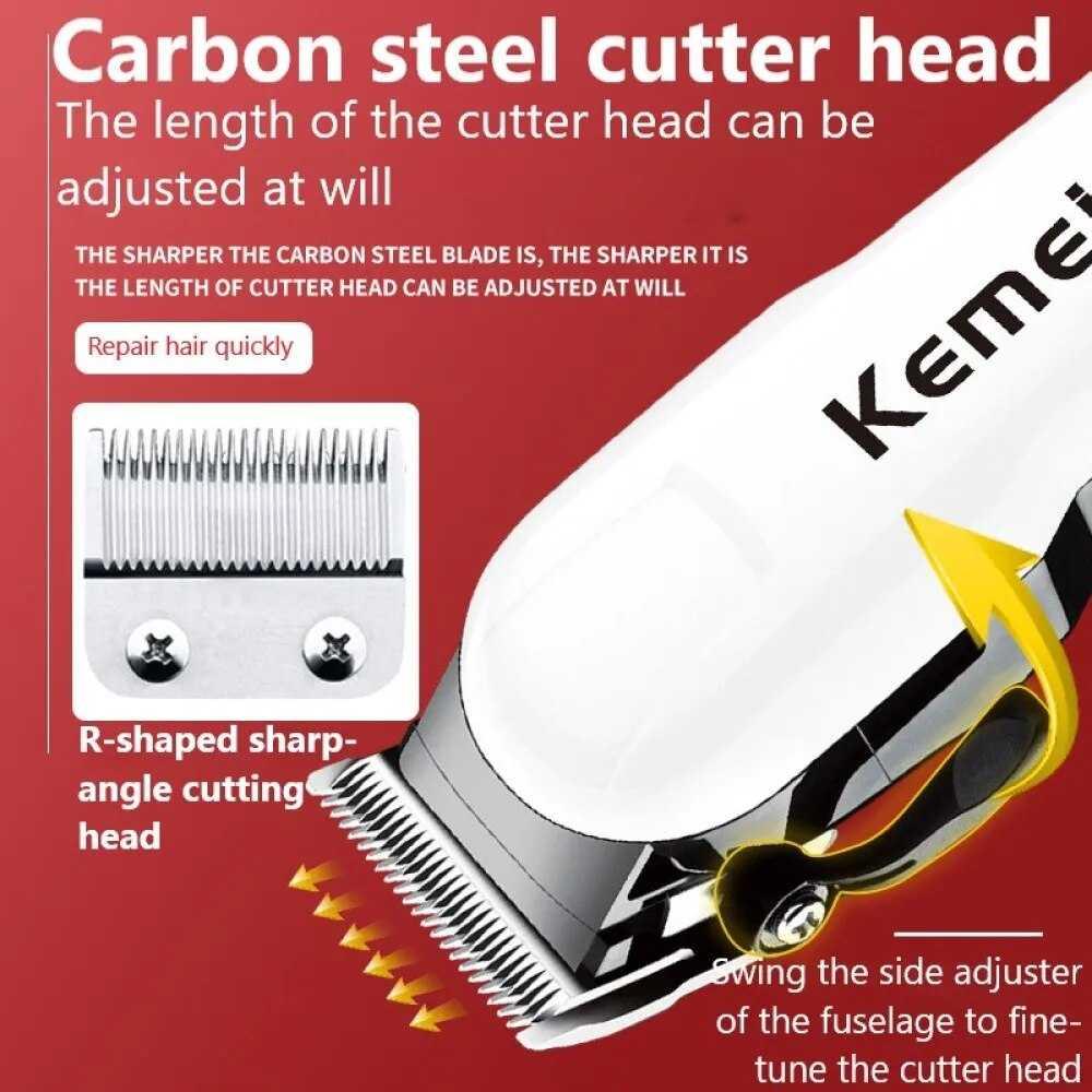 Kemei Cukur Rambut Professional Barber Hair Clipper Trimmer - KM-809A, Teknologi Digital Display - Potongan Rambut Presisi, Tahan Lama