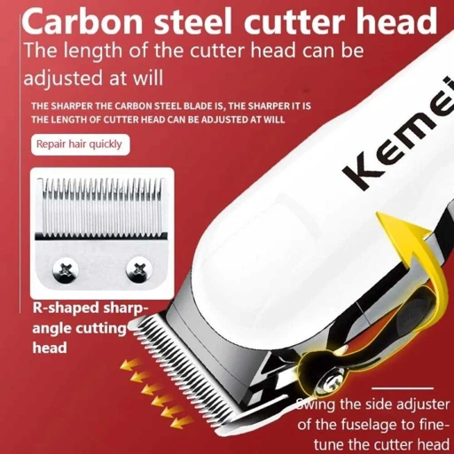 Kemei Cukur Rambut Professional Barber Hair Clipper Trimmer - KM-809A, Teknologi Digital Display - Potongan Rambut Presisi, Tahan Lama