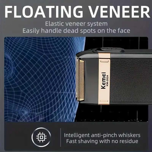 Kemei Alat Cukur Kumis Elektrik Shaver Trimmer - Cukur Halus Tanpa Rasa Sakit, Desain Portabel