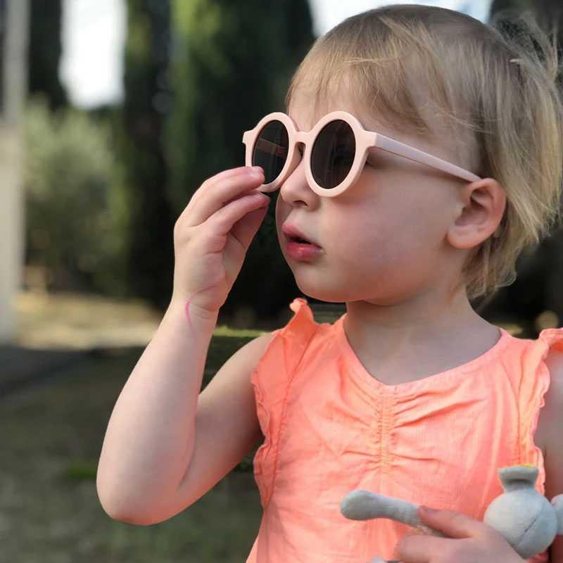 WFJIA Kacamata Hitam Anak Anti UV Round Vintage Style - Lindungi Mata Anak dari Sinar UV, Bergaya Vintage