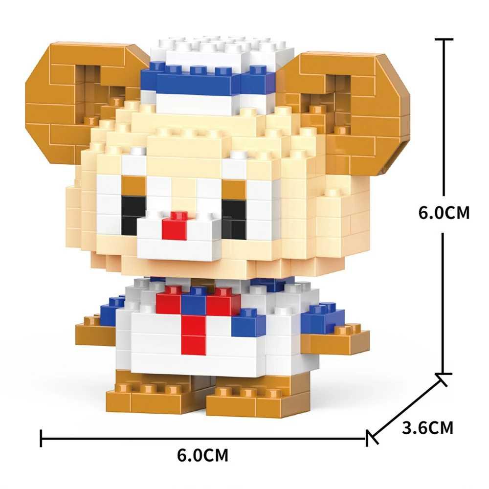 BRICKS Mainan Balok Susun Karakter Duffy Bear Figure 181 PCS - Kreativitas Tanpa Batas, Mainan Dekoratif Interaktif - Desain Menarik