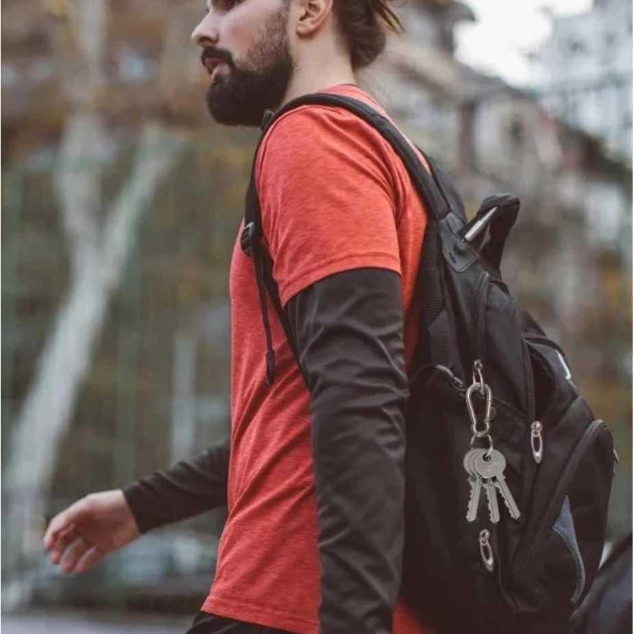 GYMTOP Carabiner Gantungan Kunci Aluminium Snap Hook - Kuat dan Praktis, Model Tipe D
