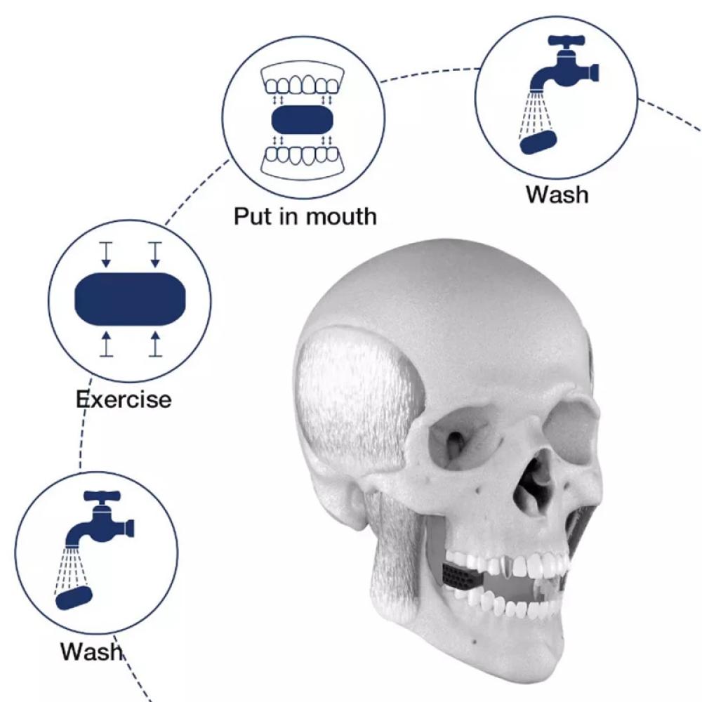 TIMOTRAS Alat Latihan Rahang Silicone Mewing Jaw Trainer Ball - Rahang Tirus dan Tegas, Desain Ergonomis