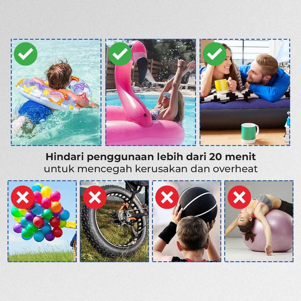 ZONEBOM Pompa Angin Elektrik Inflator Deflator - Hemat Tenaga, Praktis, Multifungsi - CZ-168D