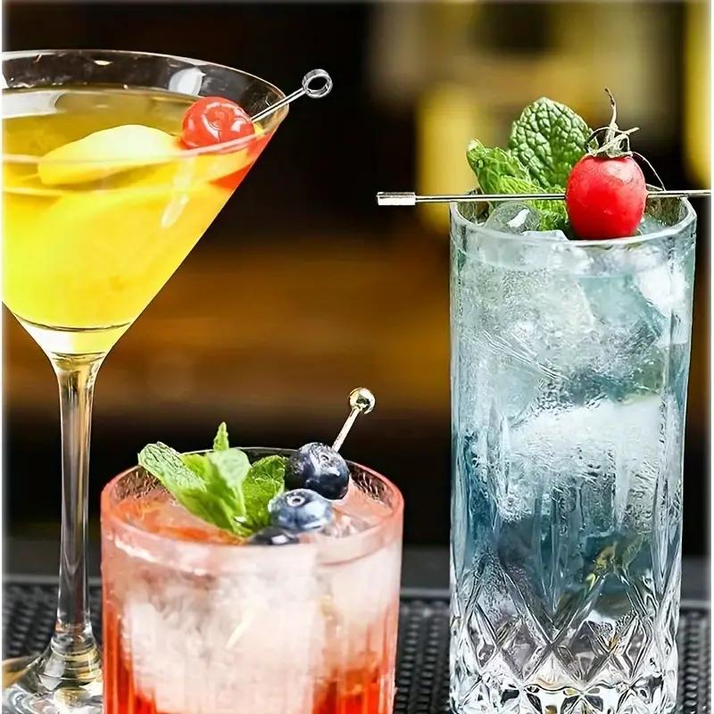 JUWI Tusukan Buah Cocktail Pick - Percantik Tampilan Garnish, Praktis untuk Menyantap, Stainless Steel 304