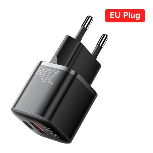ESSAGER Kepala Charger Dual Port GaN 20W Pengisian Cepat, Hemat Waktu, Desain Kompak
