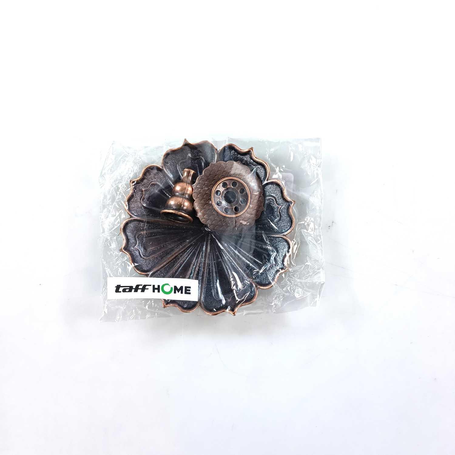 TaffHOME Tempat Dupa Lotus Zinc Alloy - Estetik dan Aman, Mempercantik Ruangan