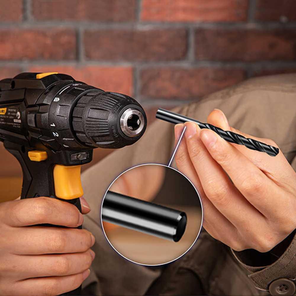Deli Mata Bor Power Drill Bits HSS Steel 1-10mm 19 PCS - Presisi Bor Baja HSS 19 Ukuran, Serbaguna untuk Berbagai Material