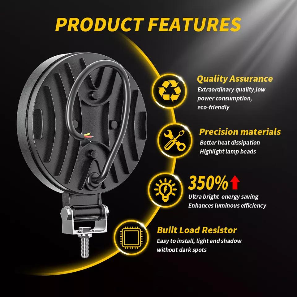 DXZ Lampu Sorot Tembak Mobil LED Floodlight 3in1 Color IP67 42W - D14, Pencahayaan yang Kuat dan Hemat Energi