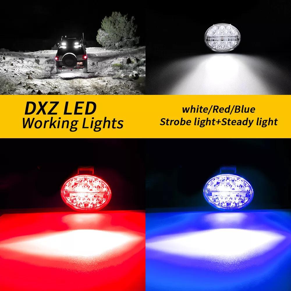 DXZ Lampu Sorot Tembak Mobil LED Floodlight 3in1 Color IP67 42W - D14, Pencahayaan yang Kuat dan Hemat Energi