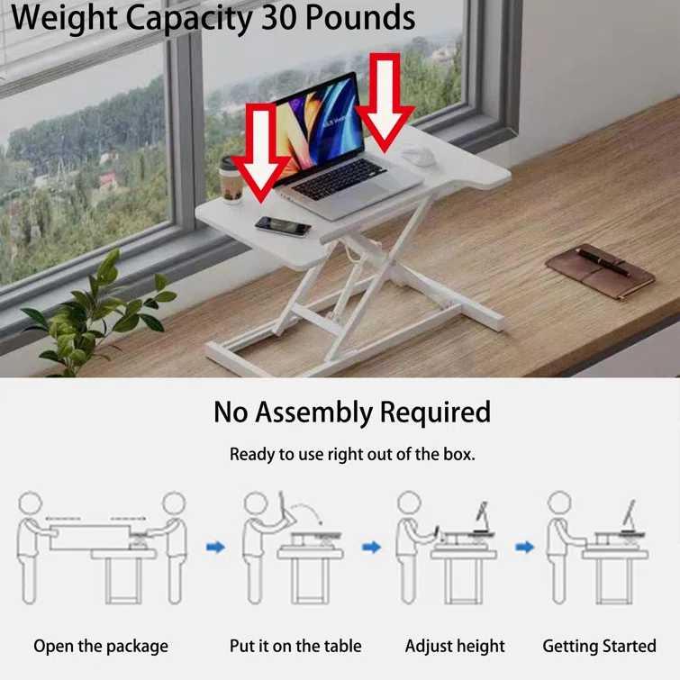 K-STAR Meja Lipat Laptop Foldable Bed Table Hydraulic - Ergonomis dan Stabil, Desain Kotak