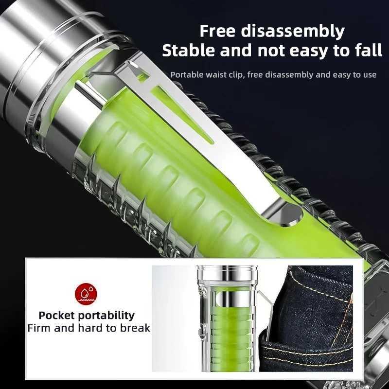 Vieruodis Senter LED Mini EDC Magnetic Flashlight - Cahaya Terang dan Praktis, Desain Ringkas