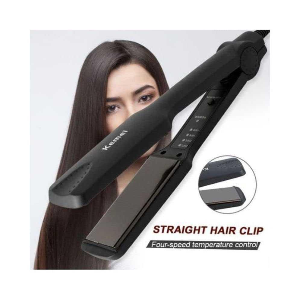 Kemei Catok Rambut Pelurus Ceramic Plate 40W - KM-329, Solusi Praktis Merawat Rambut di Rumah