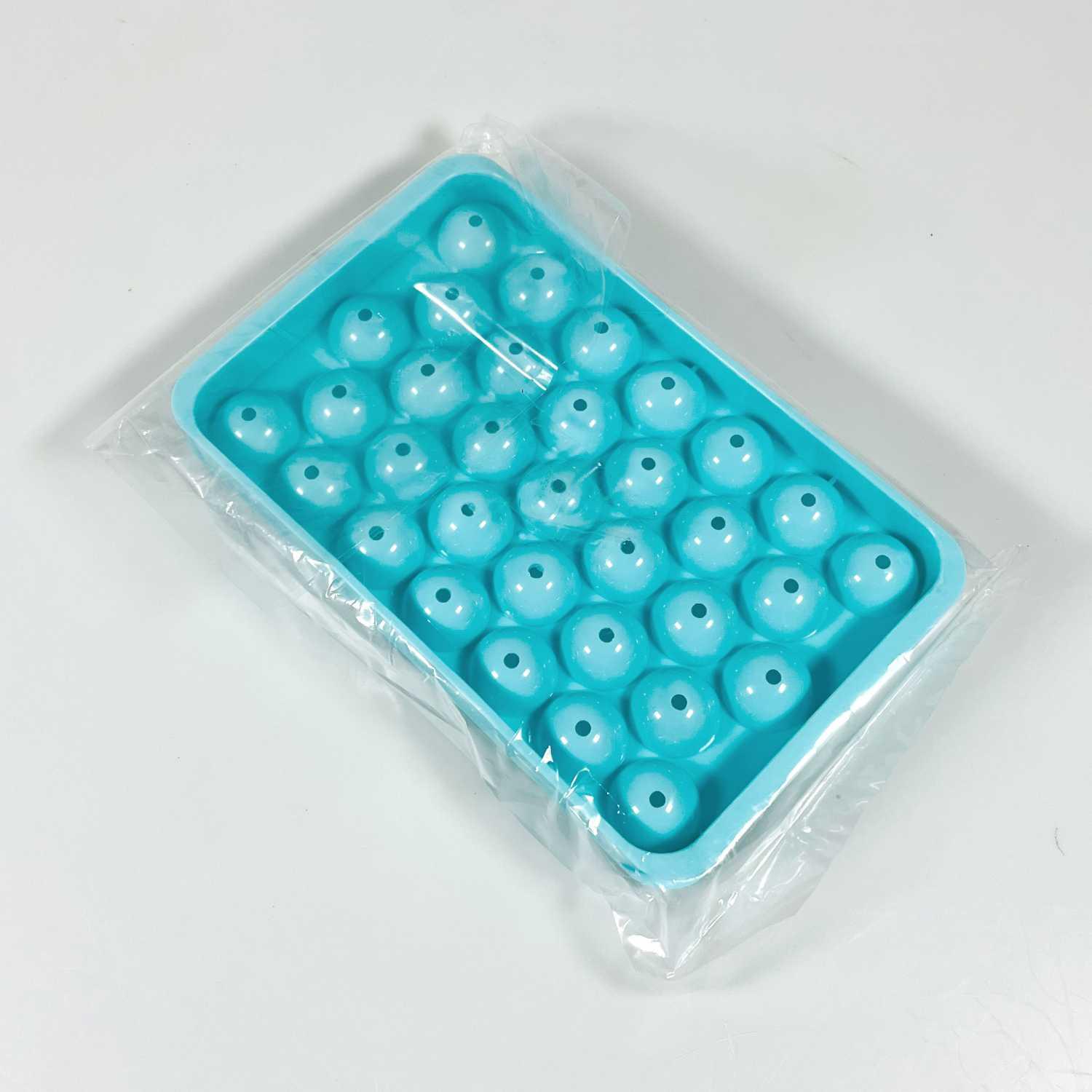 KewLy Cetakan Es Batu Bulat 33 Grid Ice Cube Mold BPA Free - KL07, Membuat Es Batu Estetik dengan Mudah, Hemat Tempat