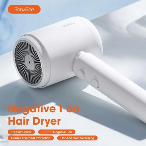 Image of ShowSee Hair Dryer Quick Dry Hot and Cold Compact Size Anion 1800W - A10 IH