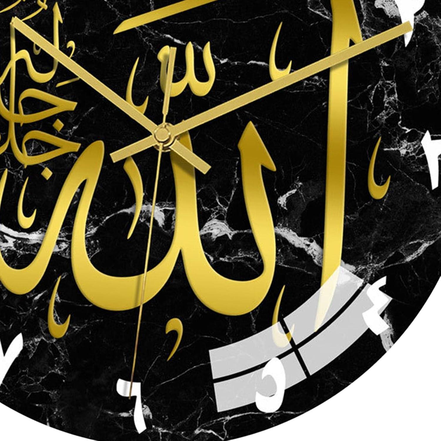 LISM Jam Dinding Arab Kaligrafi Acrylic Silent Movement 30cm - Presisi Waktu, Desain Elegan