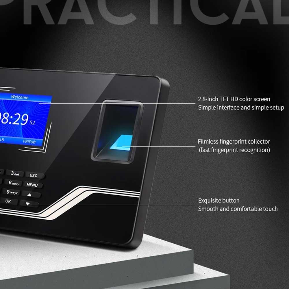 YKSCAN Mesin Absen Sidik Jari Biometric - Identifikasi Cepat, Rekap Mudah, Suara Panduan, Tanpa Kartu