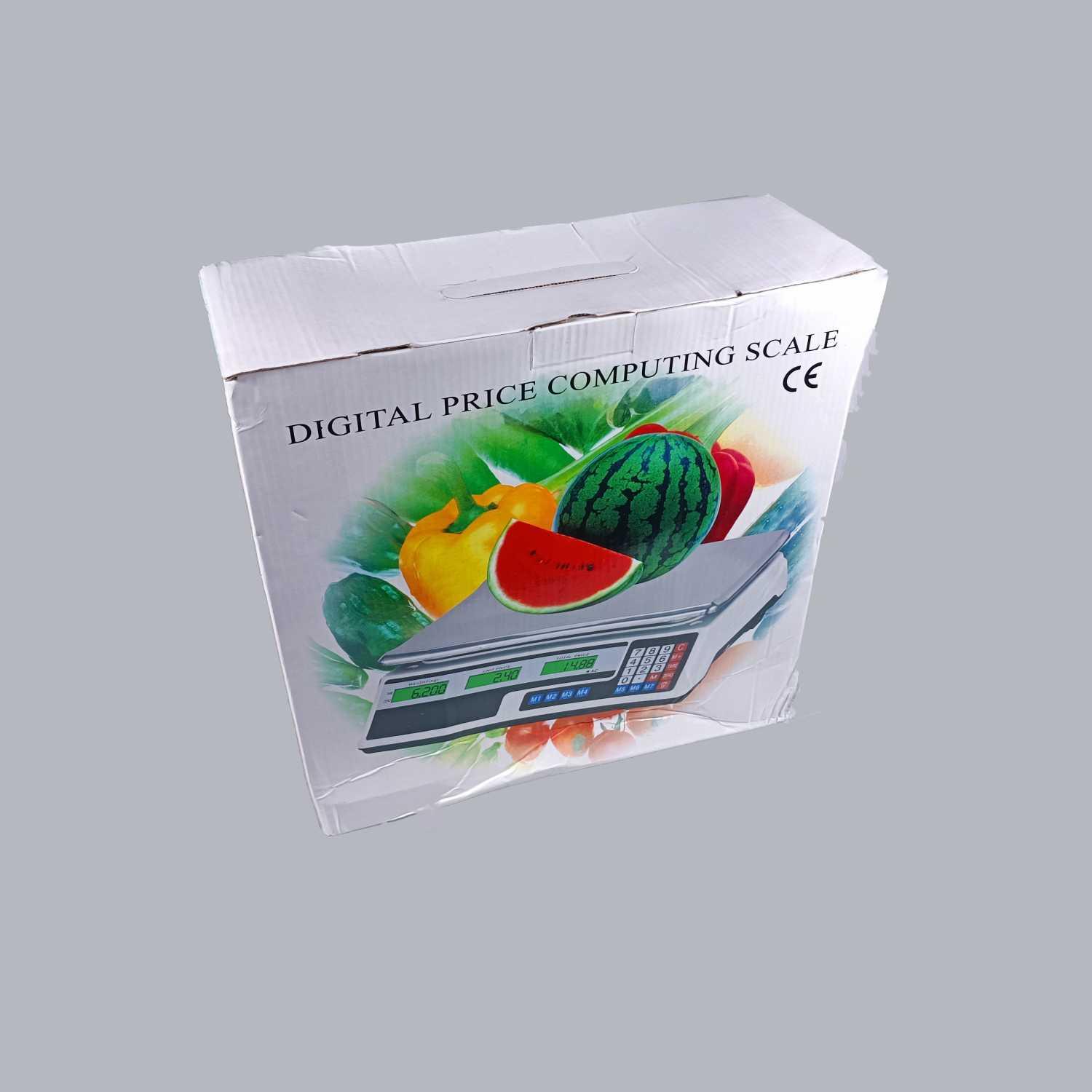 Beichen Timbangan Buah Digital Scale Pricing LCD 40kg - BC-209, Dapat Menimbang dan Menghitung Harga Secara Otomatis