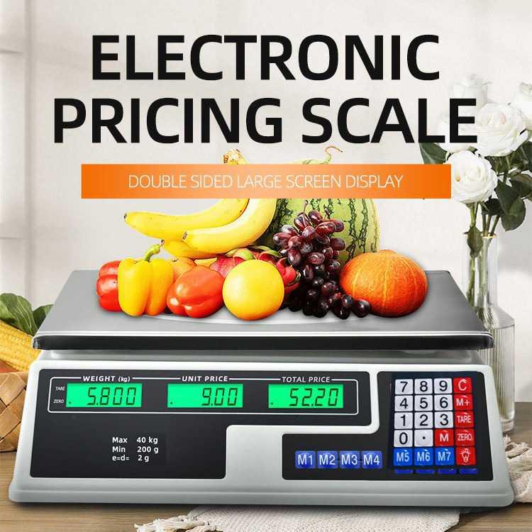 Beichen Timbangan Buah Digital Scale Pricing LCD 40kg - BC-209, Dapat Menimbang dan Menghitung Harga Secara Otomatis